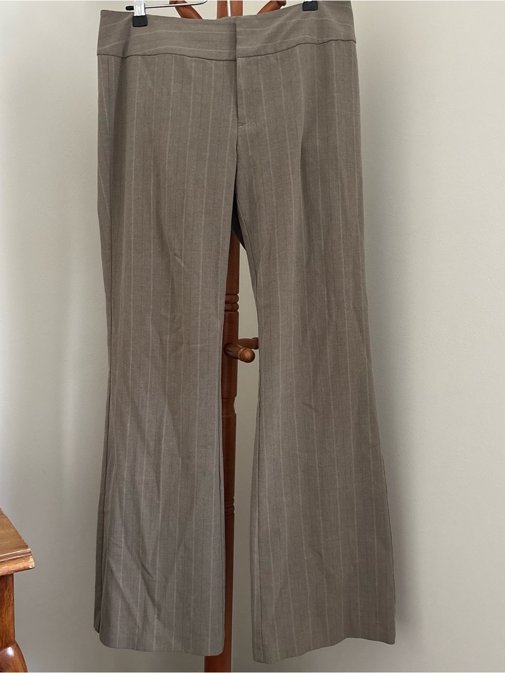 Old Navy Taupe Pinstripe Dress Pants